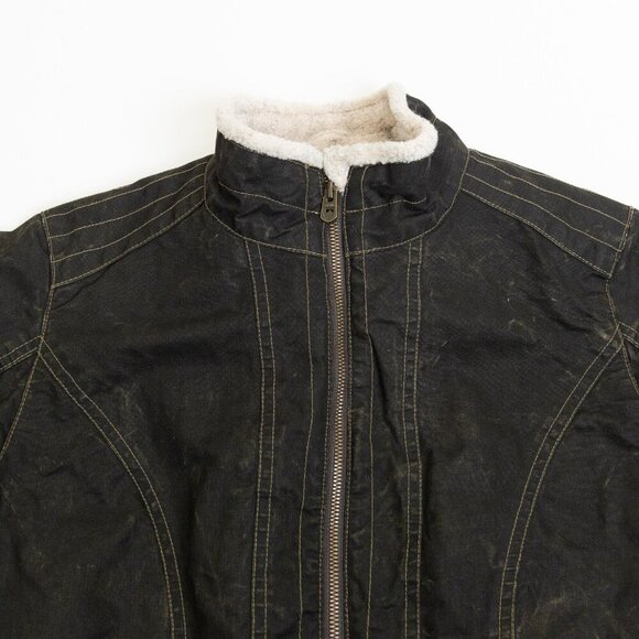 Kuhl Jacket Sherpa Lined Vintage Patina Dye Canvas Burr Brown - Picture 4 of 16